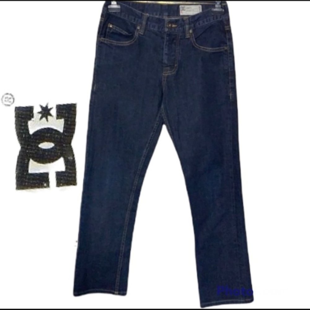 Dc dark blue wash straight fit jeans size 30*30